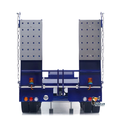 TOUCAN RC HOBBY HHG Model Metal Semi Trailer 3-axles Spring Tailboard Electric Lifting Leg For 1/14 Remote Control Tractor Truck RC Excavator Loader
