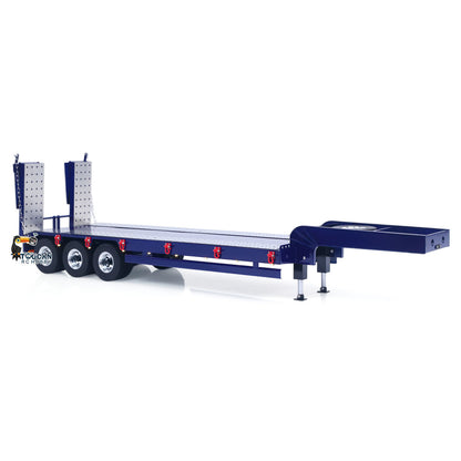 TOUCAN RC HOBBY HHG Model Metal Semi Trailer 3-axles Spring Tailboard Electric Lifting Leg For 1/14 Remote Control Tractor Truck RC Excavator Loader