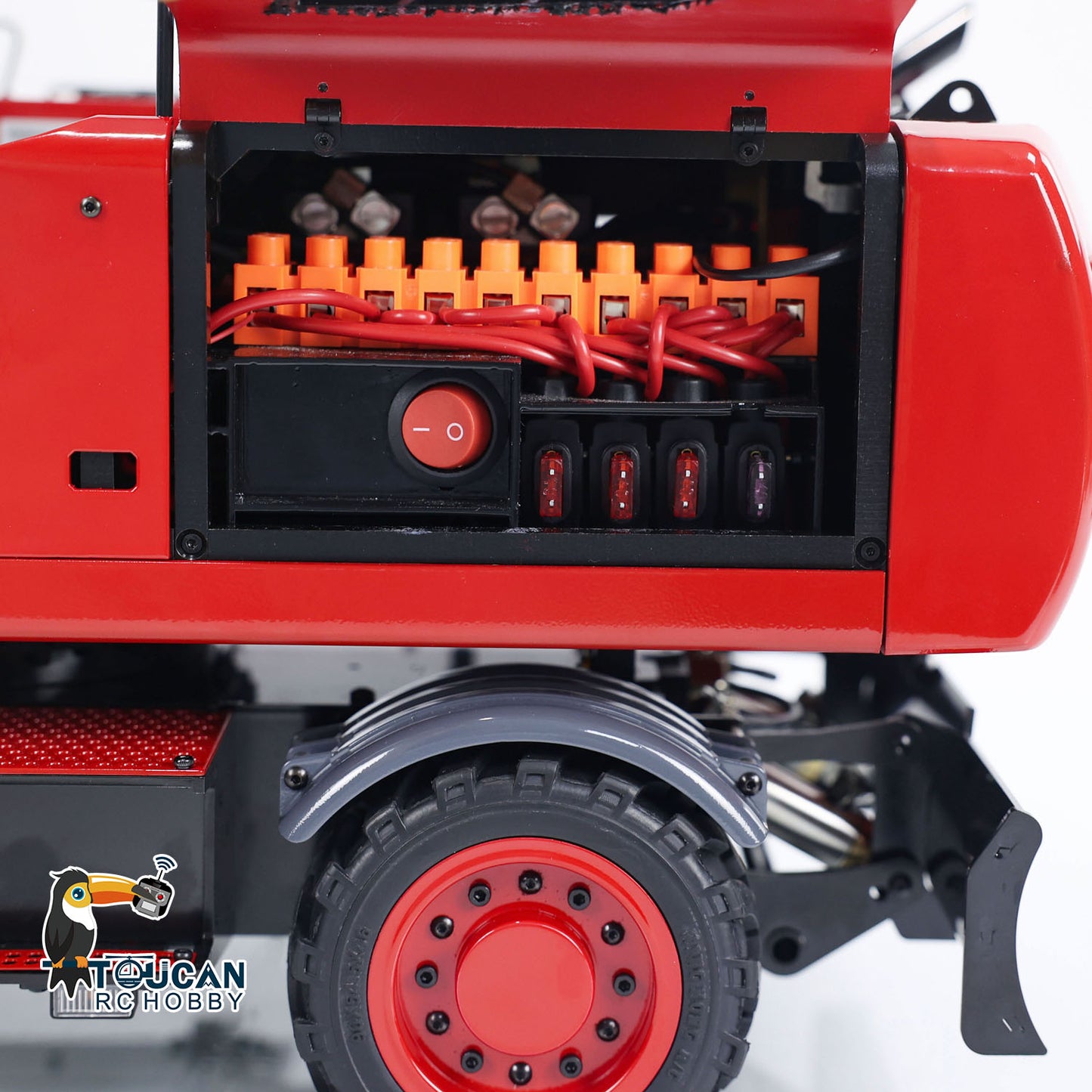 TOUCAN RC HOBBY MTModel 946-3 Metal 1/14 RC Hydraulic Excavator Construction Engineering Vehicle 8-ways Reserving Valves Tiltable Bucket Sound Light for Machinery Enthusiasts