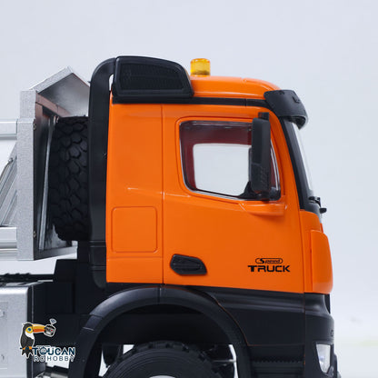 1/14 6*6 Plastic RC Dumper Truck 1598 Remote Control Engineering Transport Vehicle Lifting Rod Tipper Car Light Sound Battery 2.4G Radio Controller RTR