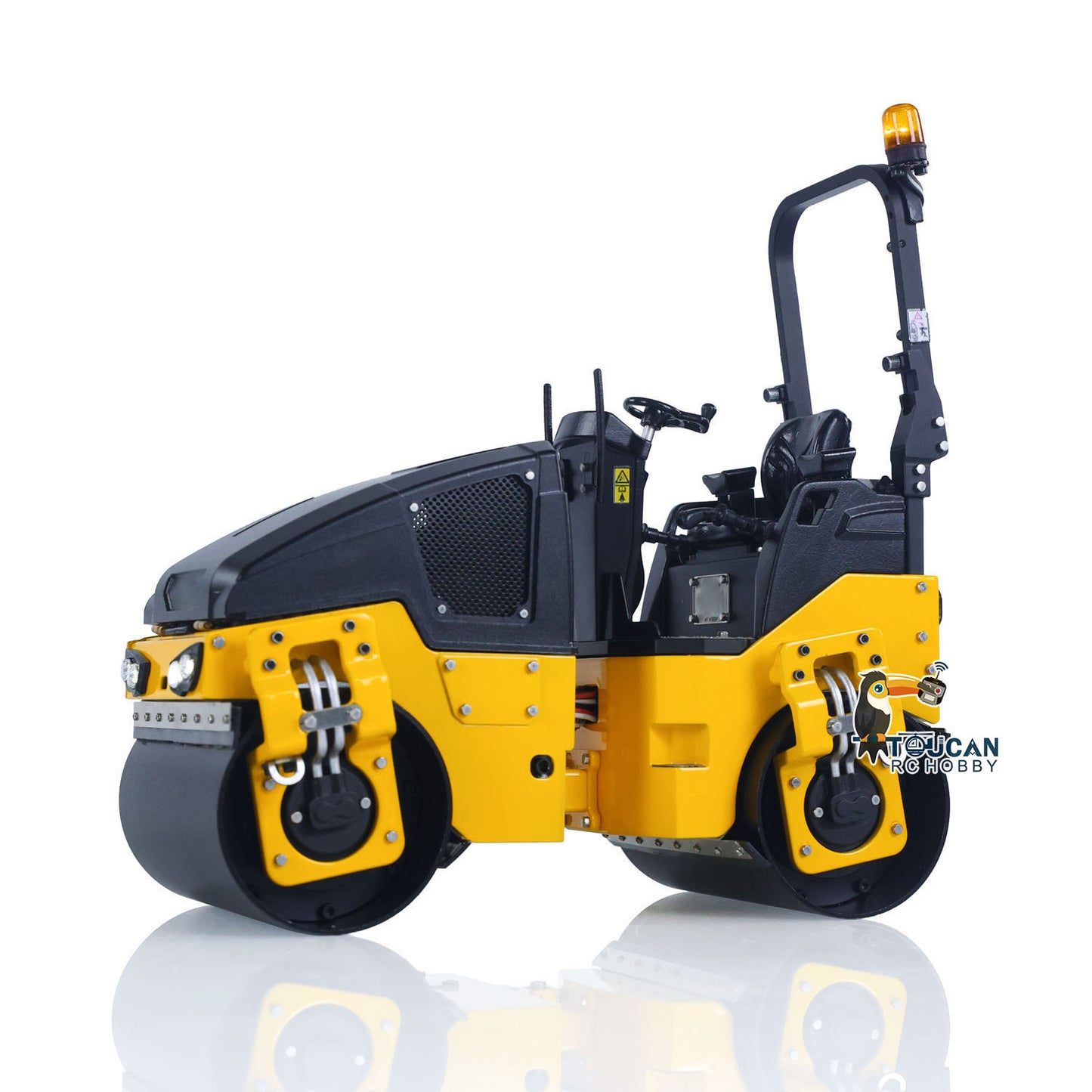 Fast Free Shipping 1/14 Metal RC Electric Road Roller BOM BW120AD RTR Remote Control Construction Vehicle Model Flysky ST8 Radio Battery Light System