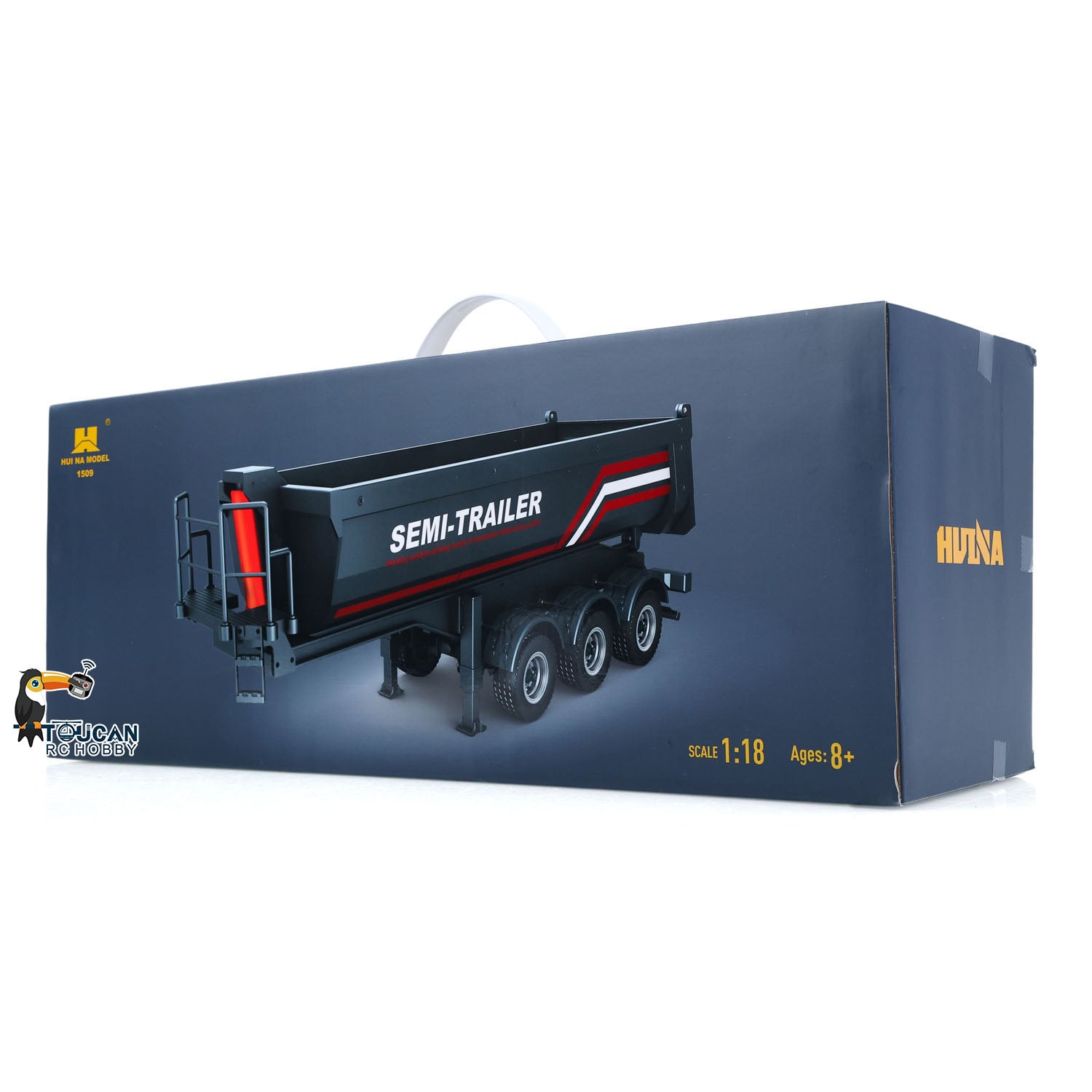 TOUCAN RC HOBBY HUINA 1/18 Electric Lifting Remote Control Semi Dump T
