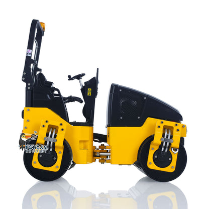 Fast Free Shipping 1/14 Metal RC Electric Road Roller BOM BW120AD RTR Remote Control Construction Vehicle Model Flysky ST8 Radio Battery Light System