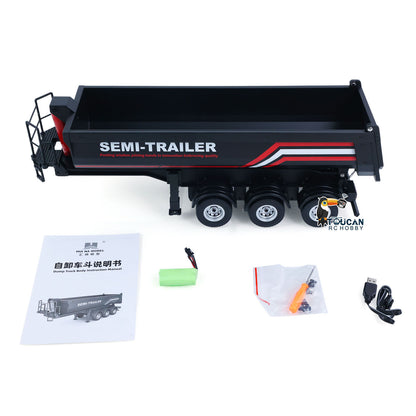 Fast Free Shipping for EU HUINA 1/18 Electric Lifting Remote Control Semi Dump Trailer for RC Tractor Truck 1501 Tail Light Support Leg