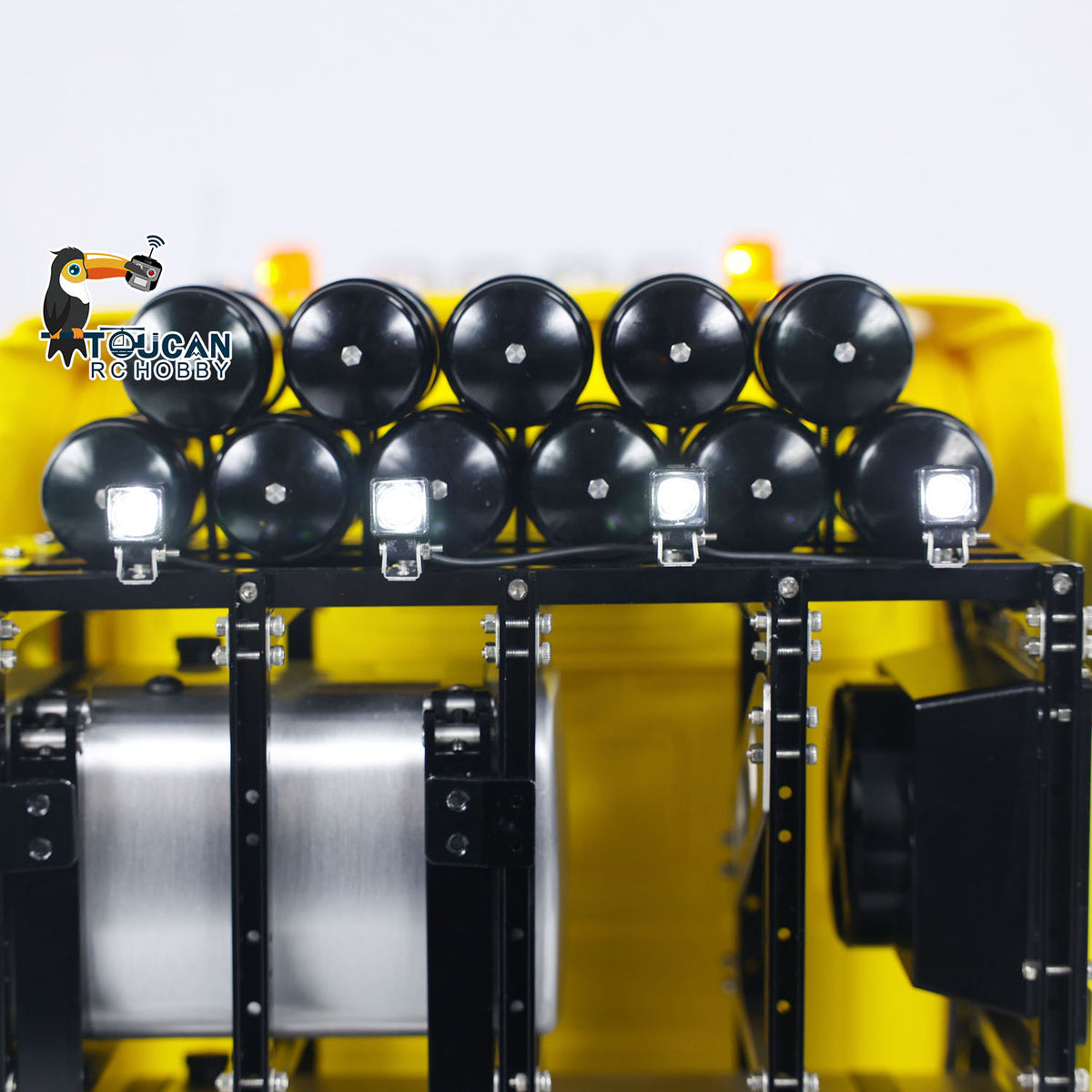 TOUCAN RC HOBBY LESU Metal Chassis 1/14 RC Tractor Truck 8X8 Radio Control Car Model Light Sound