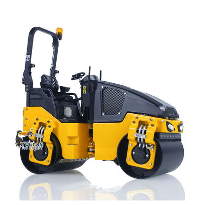 US Stock 1/14 Metal RC Electric Road Roller BOM BW120AD RTR Remote Control Construction Vehicle Model Flysky ST8 Radio Battery Light System