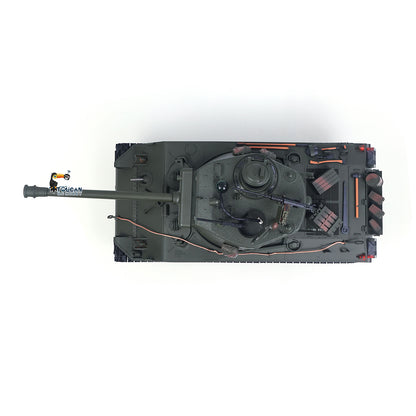 In Stock Large Hatch 1/16 Remote Control Tank Sherman M4A3 Infrared System Barrel Elevation Smoke Unit Metal Chassis Gearbox 360 Degrees Turret