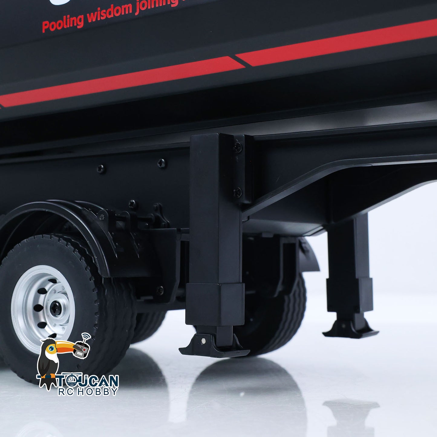 Fast Free Shipping for EU HUINA 1/18 Electric Lifting Remote Control Semi Dump Trailer for RC Tractor Truck 1501 Tail Light Support Leg
