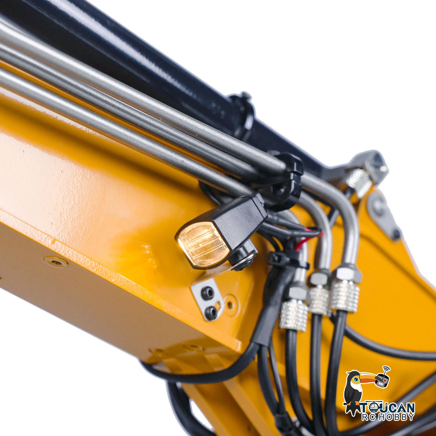 TOUCAN RC HOBBY MTModel 946-3 1/14 Metal RC Hydraulic Excavator Clamshell Bucket 8-ways Reserving Valves Ripper Sound Light for Model Enthusiasts