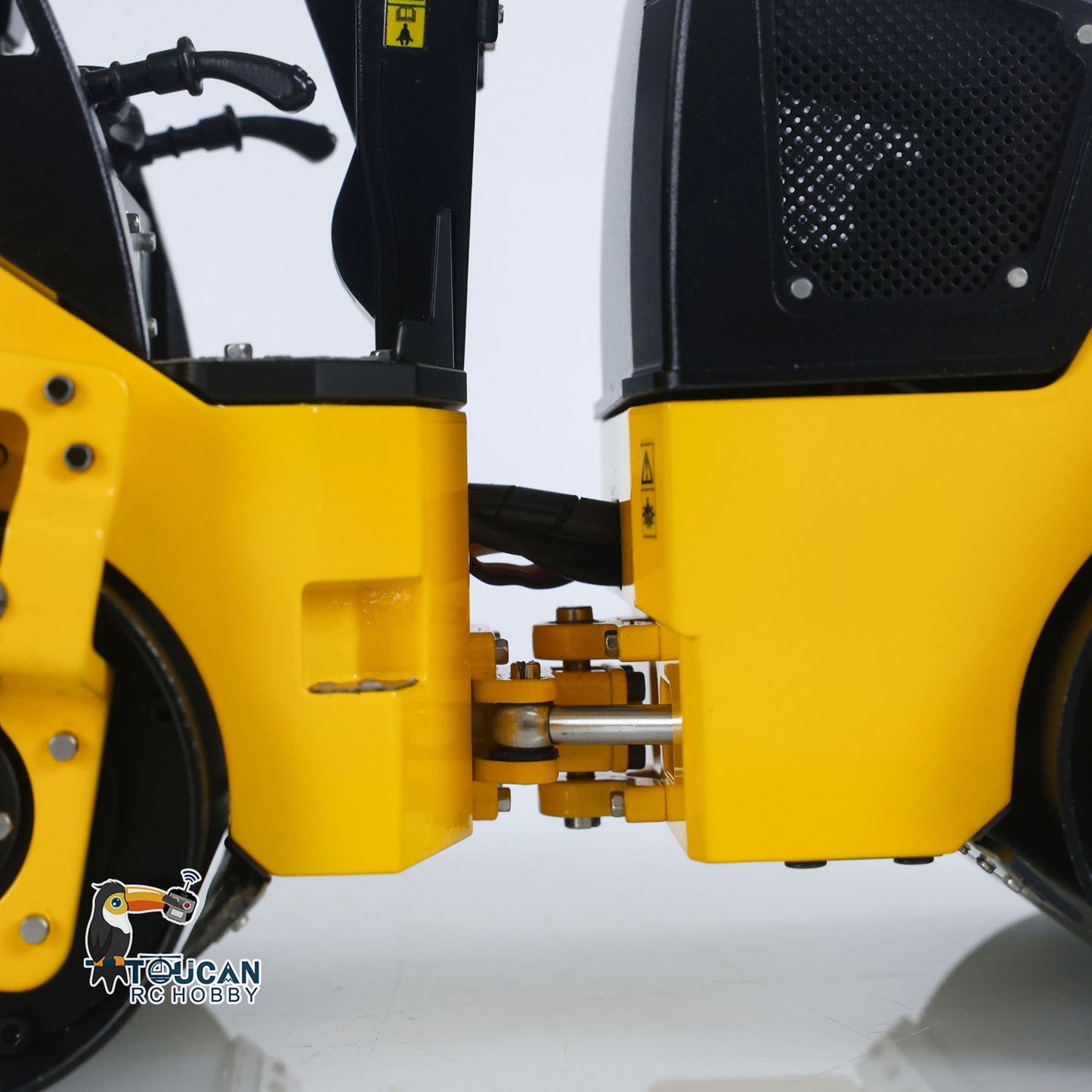 US Stock 1/14 Metal RC Electric Road Roller BOM BW120AD RTR Remote Control Construction Vehicle Model Flysky ST8 Radio Battery Light System