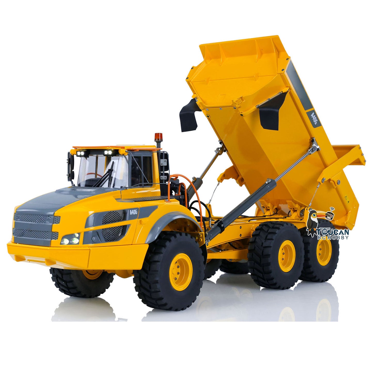 In Stock Double E A40G 1/16 Hydraulic RC Articulated Truck Metal RTR Dump Radio Controlled Car Construction Vehicle Hobby Model RTR