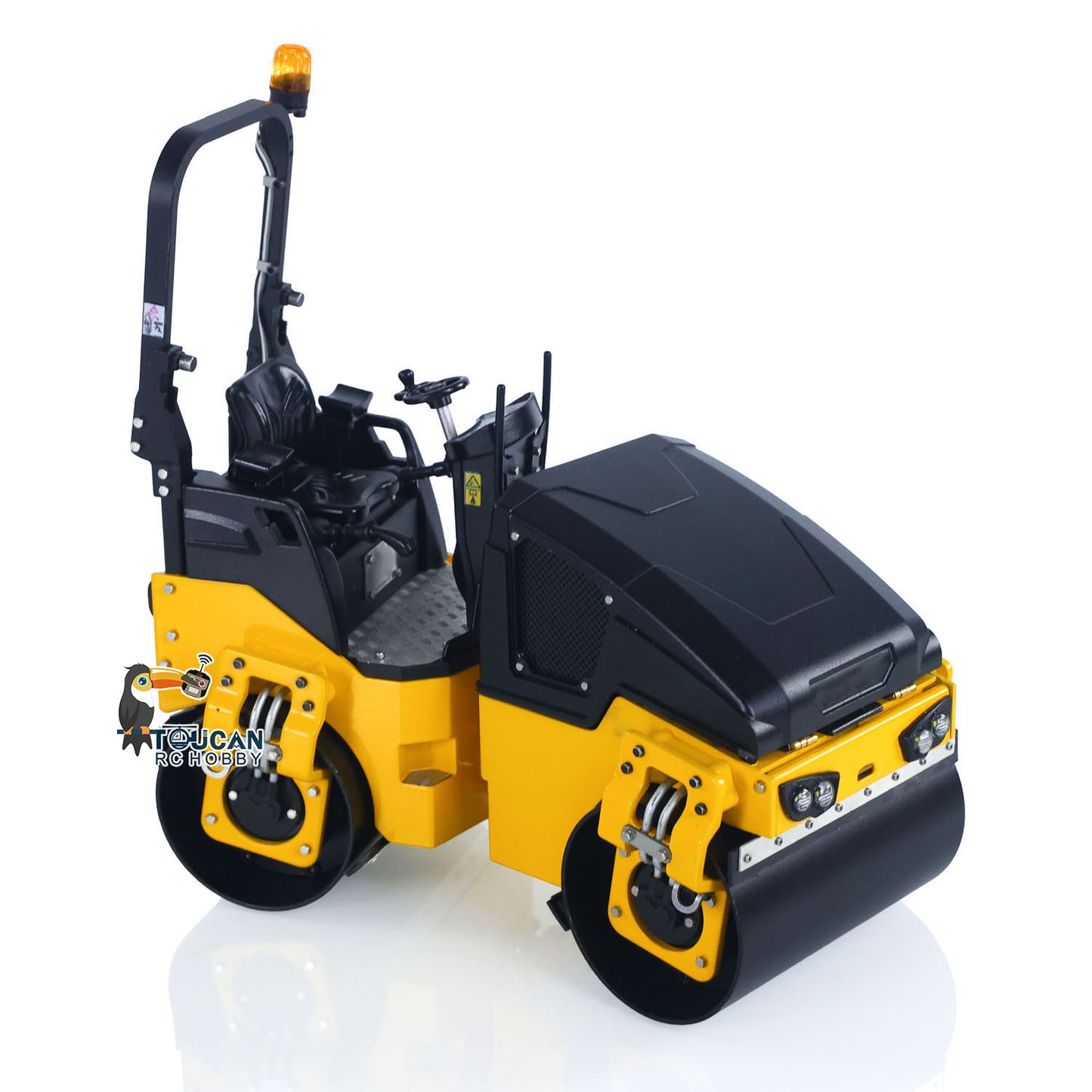 Fast Free Shipping 1/14 Metal RC Electric Road Roller BOM BW120AD RTR Remote Control Construction Vehicle Model Flysky ST8 Radio Battery Light System