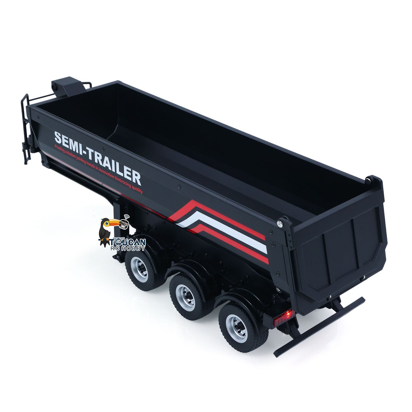 Fast Free Shipping for EU HUINA 1/18 Electric Lifting Remote Control Semi Dump Trailer for RC Tractor Truck 1501 Tail Light Support Leg