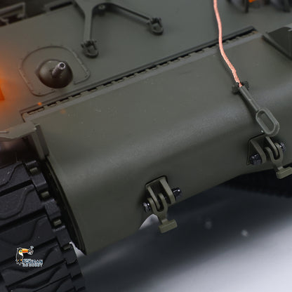 In Stock Large Hatch 1/16 Remote Control Tank Sherman M4A3 Infrared System Barrel Elevation Smoke Unit Metal Chassis Gearbox 360 Degrees Turret