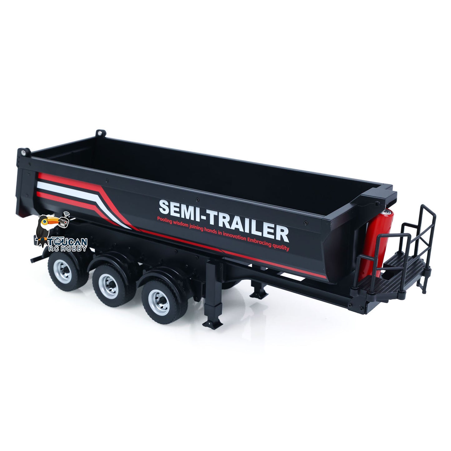 Fast Free Shipping for EU HUINA 1/18 Electric Lifting Remote Control Semi Dump Trailer for RC Tractor Truck 1501 Tail Light Support Leg