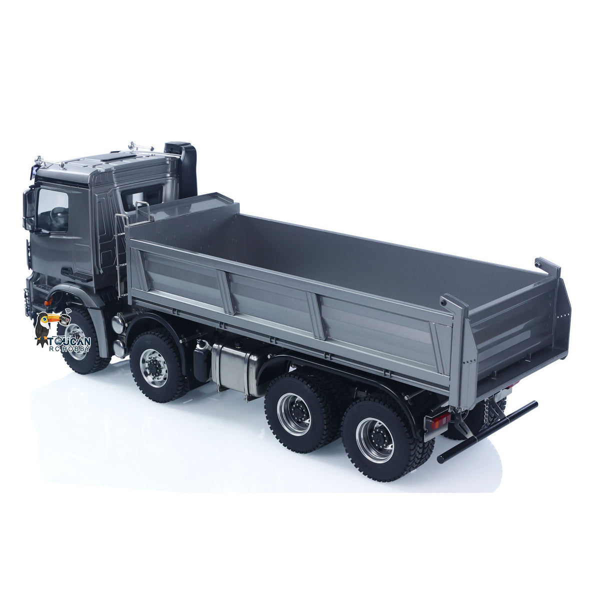 TOUCAN RC HOBBY MODO 26,4 Zoll Metall-Chassis 1/14 RC Hydraulik-Muldenkipper 2-Gang ferngesteuerter Kipper 3363 Achssperren Lauflicht Optional Akku & Ladegerät