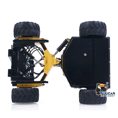 Super Frog Metal 1/14 Remote Control Hydraulic Truck Mounted Forklift BM214 5 Way Valves Light System Sound Frsky X14 Radio