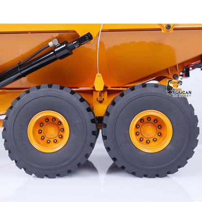 1/14 6x6 Hydraulic Lifting RC Articulated Truck Metal Dumper Car RTR Model A40G Remote Control Construction Vehicles Toys