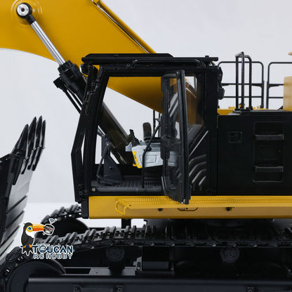 Toucanhobby C374 1/14 Metal RC RTR Hydraulic Excavator Brushless Motor Quick Coupler Light Sound FlySky I6S Controller for Construction Model Collectors
