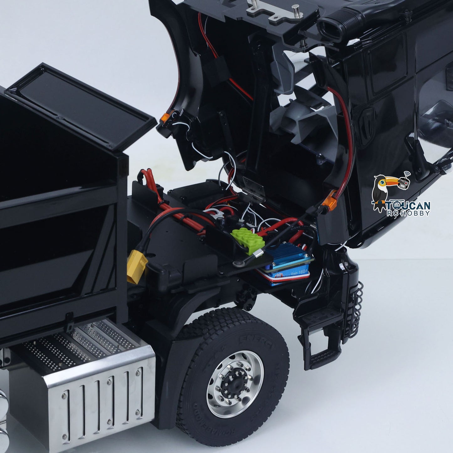 MDMODEL 3348 6x6 Metal Chassis 1/14 RC Hydraulic Dump Truck Remote Control Tipper 2Speed Gearbox Light Sound HotRC Radio