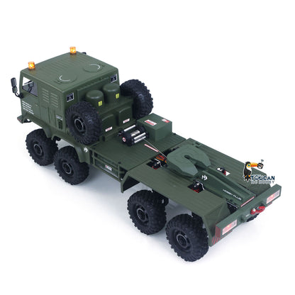 US Stock 1/18 Remote Control Military Truck 8X8 All Wheel Steering Electric RC Off Road Vehicle Model 2Speed Gearbox RTR Metal Chassis