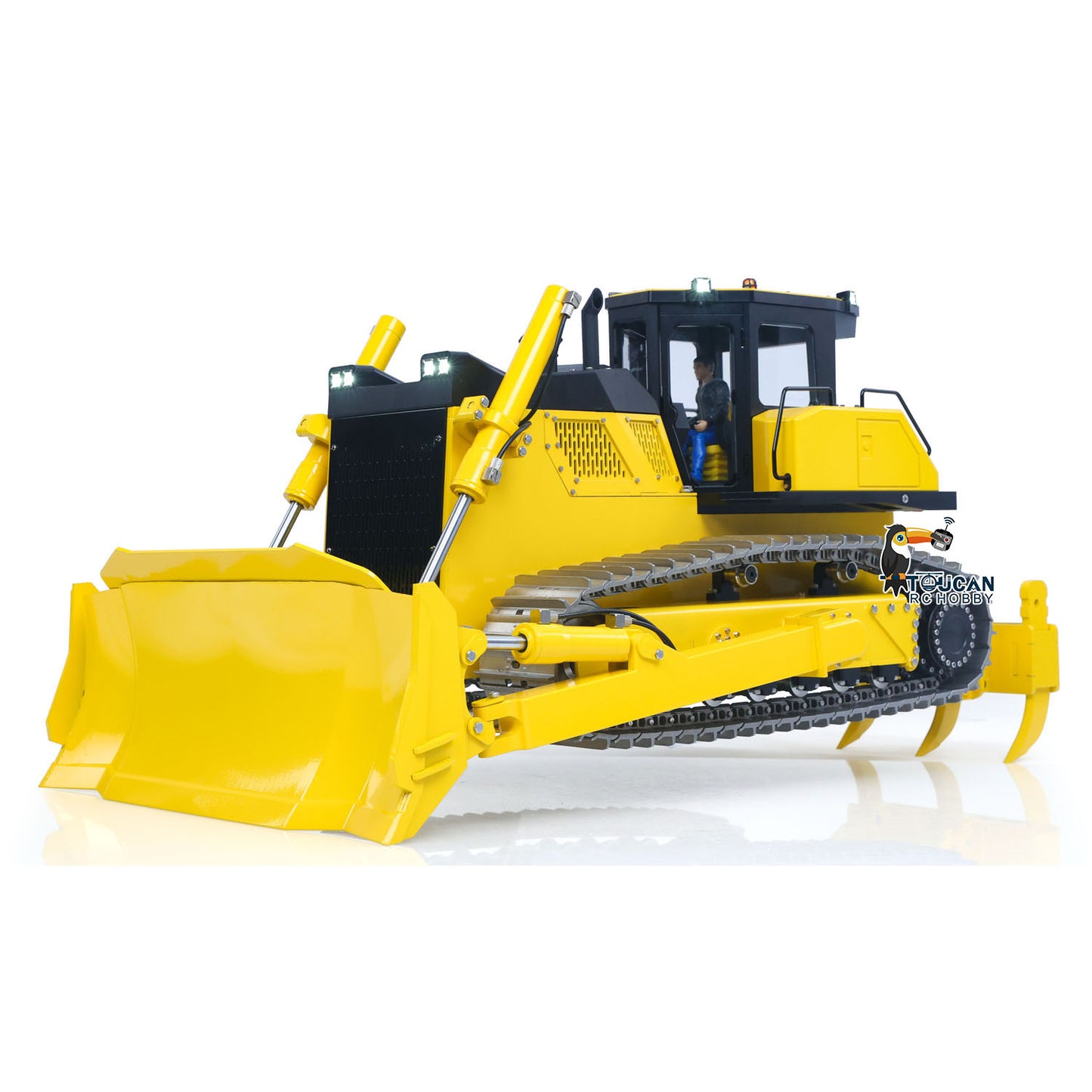 Metal 1/12 RC Hydraulic Bulldozer D155AX RTR Heavy Dozer Model 7 Way Valve 1.0L Oil Pump 5 Plows Radio Master TX15 Radio Battery