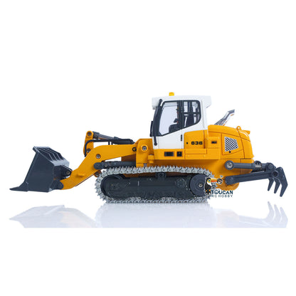 US Stock 1:50 RC Electric Lifting Tracked Loader LR636 2.4G Construction Vehicle Metal Bucket Tracks Ripper RTR Model Light Sound Battery
