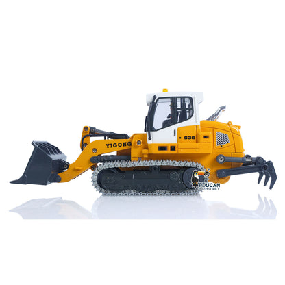 Fast Free Shipping 1:50 RC Electric Lifting Tracked Loader LR636 2.4G Construction Vehicle Metal Bucket Tracks Ripper RTR Model Light Sound Battery