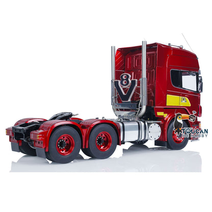 LESU 1/14 6x6 RC Tractor Truck Remote Controlled Trailer Toy Car 2-speed Gearbox Metal Chassis Hobby Model Servo ESC