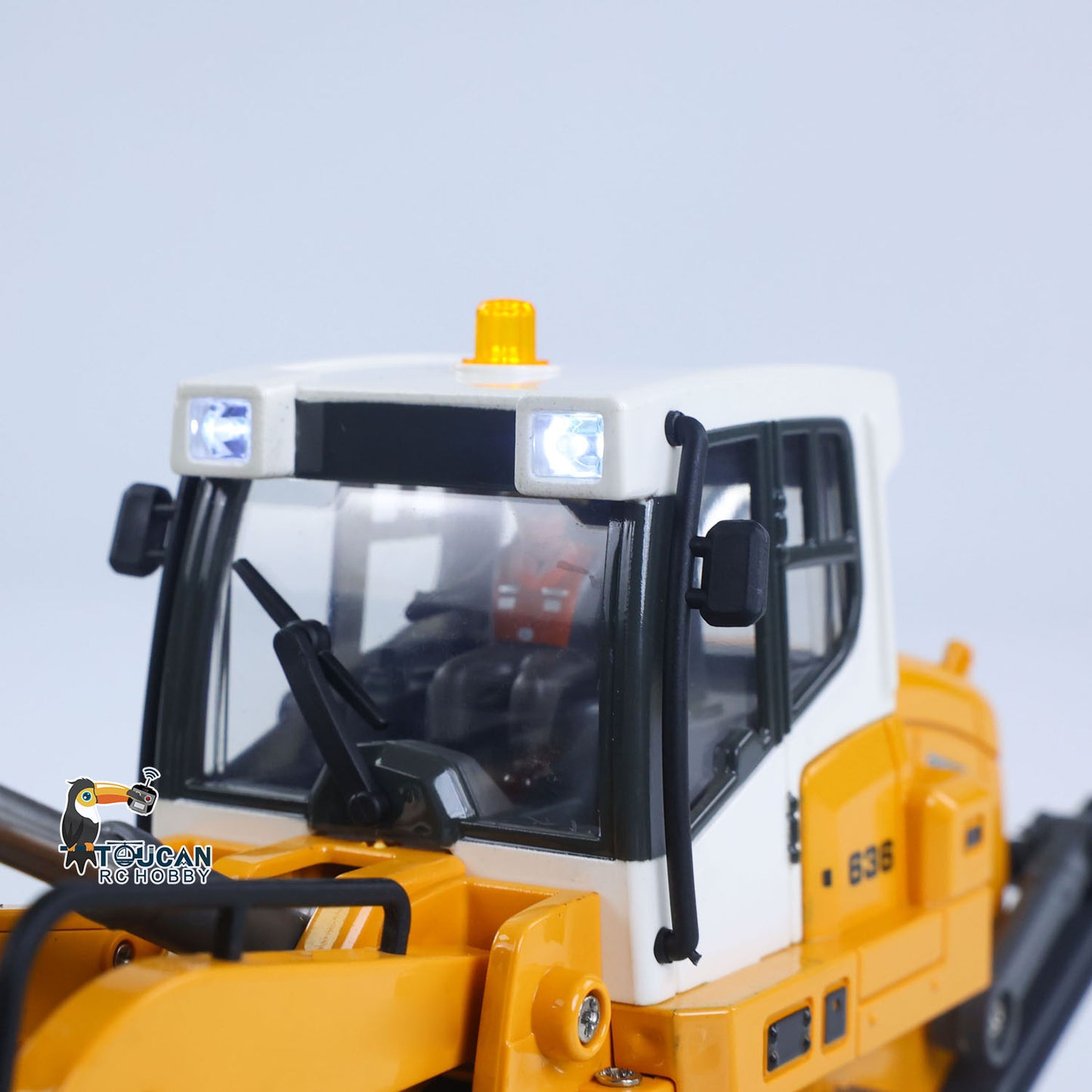 US Stock 1:50 RC Electric Lifting Tracked Loader LR636 2.4G Construction Vehicle Metal Bucket Tracks Ripper RTR Model Light Sound Battery