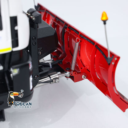 MODO 1/14 Metal 4x4 RC Hydraulic Dump Truck PNP Tipper Vehicle FlySky ST8 Controller Light Sound System Optional Spotlight Snow Blade for Construction Model Collectors