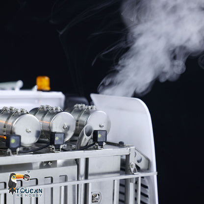 1/14 8x8 RC Tractor Truck Radio Control Cars TOUCAN Metal Chassis Smoke Unit Sound