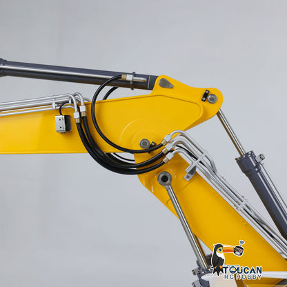 LESU Aoue LR945 1/14 Metal RC Hydraulic Excavator B0017 KIT/PNP CNC 7CH Valve 3-arm Digger LED Lights Electronic Display for Professional Construction Truck Model Collectors DIY