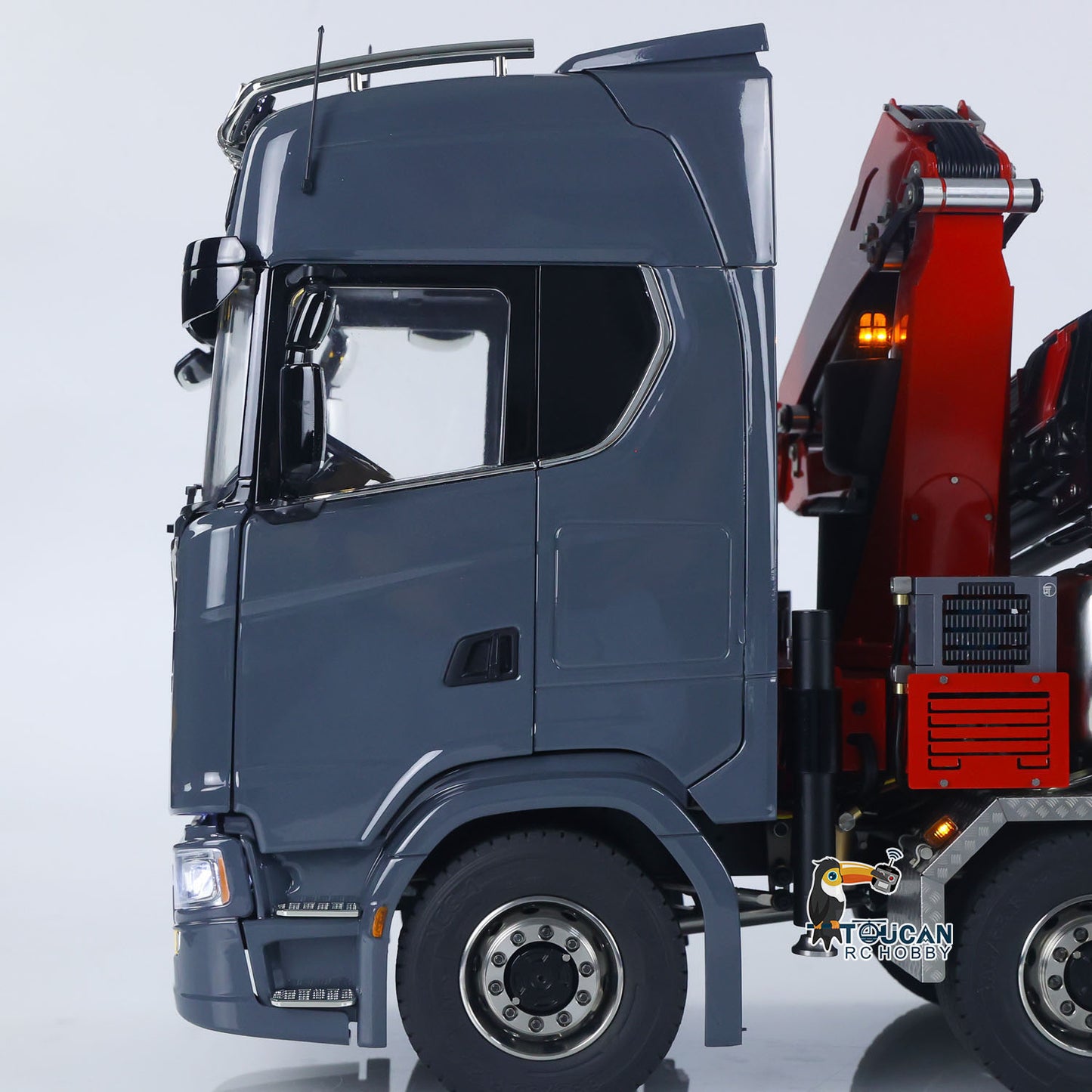 Toucanhobby 770S 1:14 5 Axles 10x10 Metal Chassis RC Hydraulic Dump Truck Remote Control Crane Full Roll Off Dumper Frsky XE Lite RC Vehicle Model