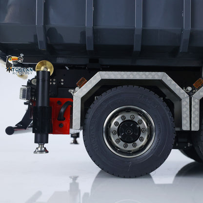 Toucanhobby 770S 1:14 5 Axles 10x10 Metal Chassis RC Hydraulic Dump Truck Remote Control Crane Full Roll Off Dumper Frsky XE Lite RC Vehicle Model