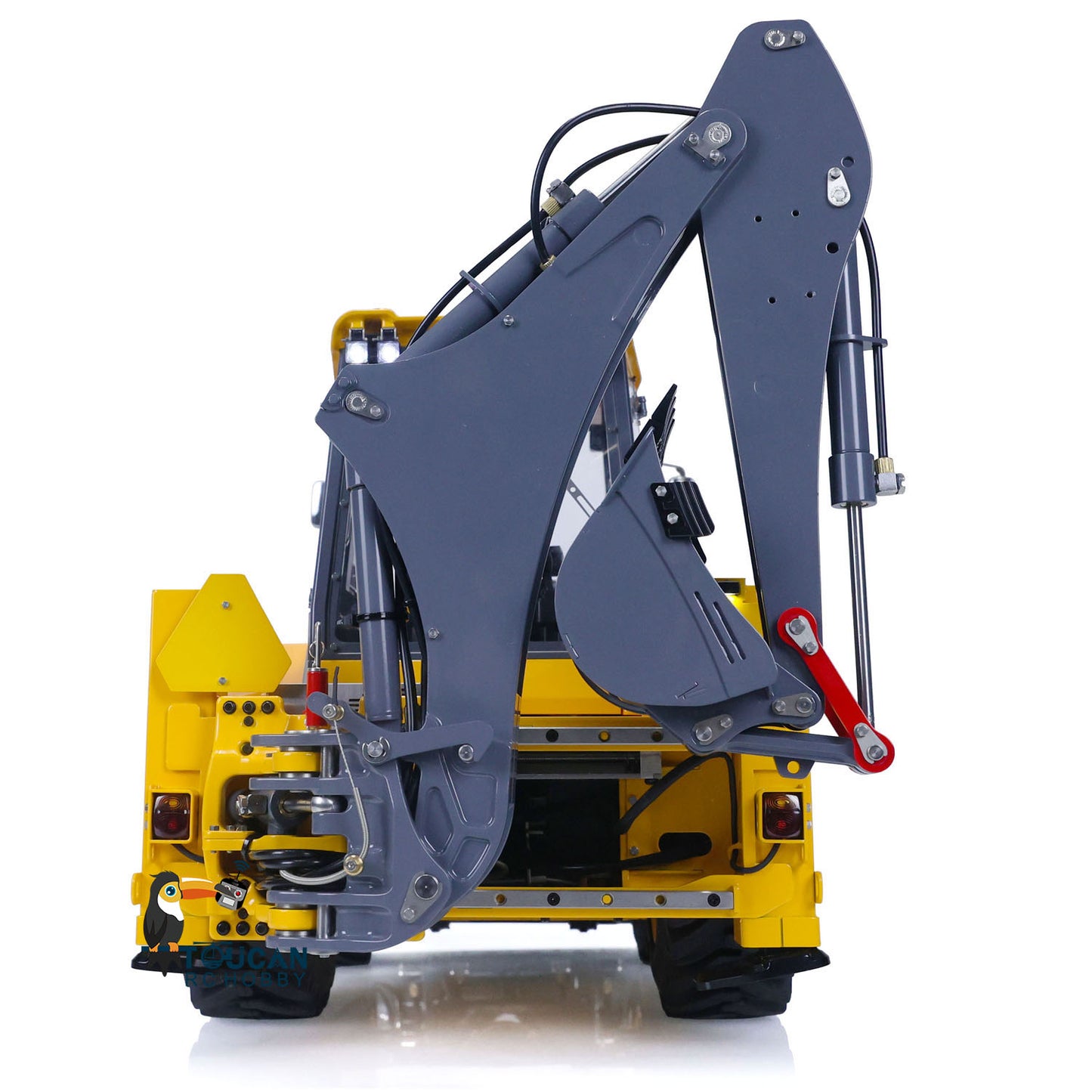 LESU 1/14 Metal Hydraulic RC Backhoe Loader AOUE BL71 2 in 1 Electric Excavator Ready To Run Version Battery Light Sound Sytem