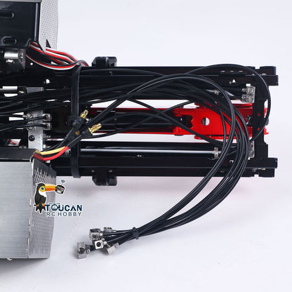 LESU Metal Roll On Off Dump Truck Frame Telescopic A0060 Foldable A0061 5-way Valves for 1/14 Remote Control Hydraulic Full Dumper No Chassis Rail