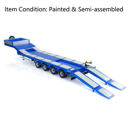 Degree 1/14 Metal Heavy 4Axle Steering Trailer 997 V2 Adjustable Length Width For Remote Control Tractor Truck 56379