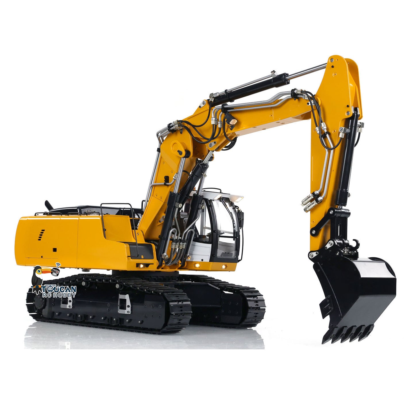 1/14 Radio Control 946-3 Metal Excavator 10 Channels Tracked Excavator Painted Body Rotary Metal Tiltable Bucket Ripper