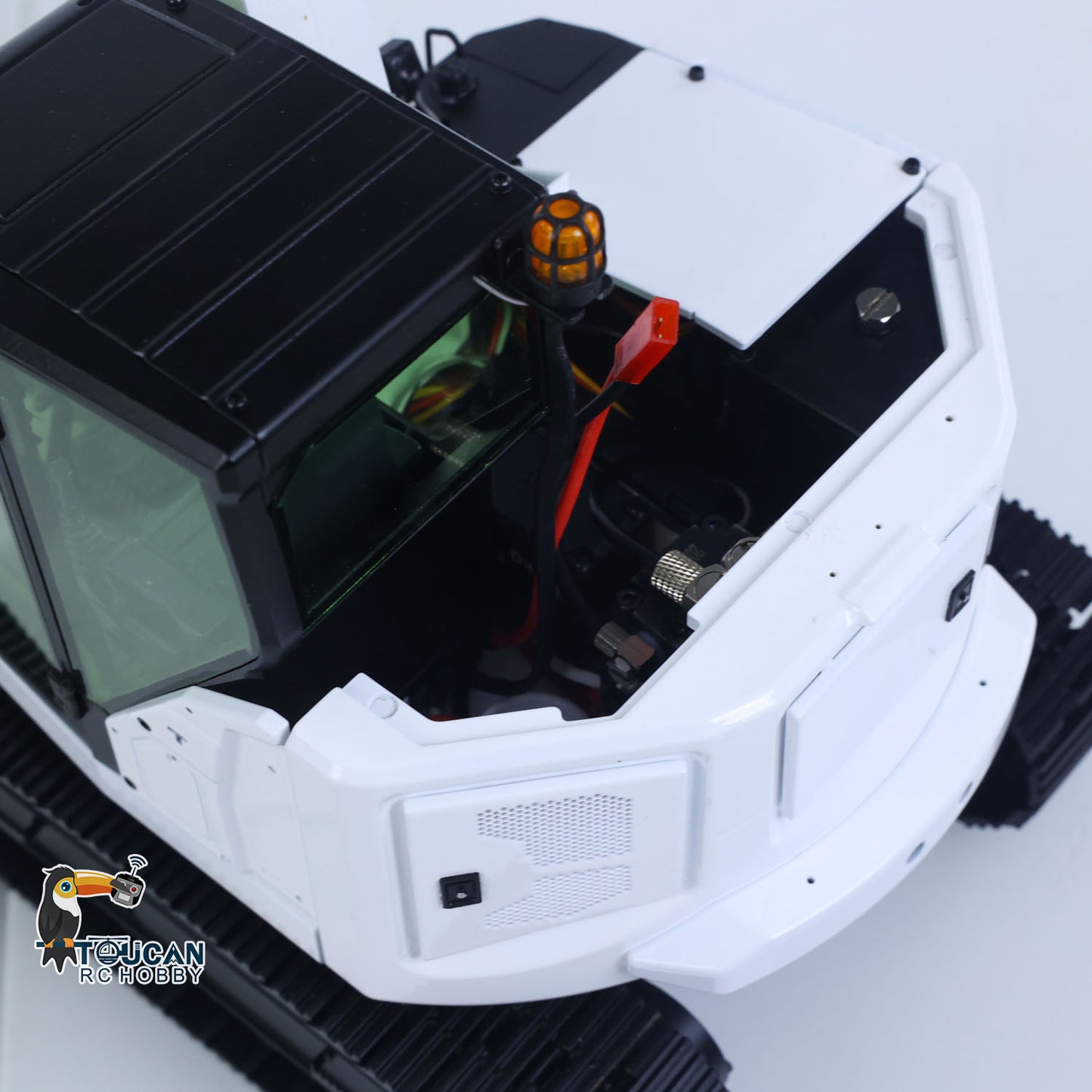 Metal 1/14 Remote Control Hydraulic Excavator C308 3 Valve 2Arms RC Digger Engineering Vehicle Flysky ST8 Radio Light Coupler