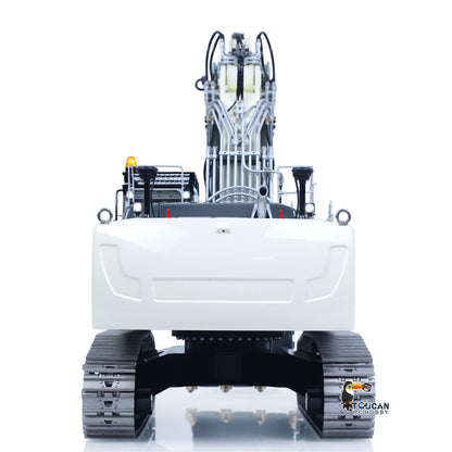 LESU LR956 1/14 Metal RC Excavator B0040 3-arm Hydraulic Digger Brushless Motor Lighting System Dual-Pump Electronic Display Screen for Hobbyists