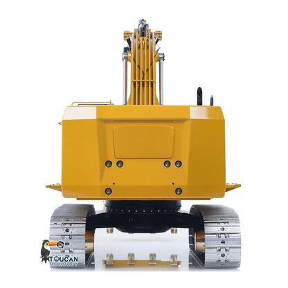 LESU 1/14 Metal RC Excavator 374F Remote Control Hydraulic Digger Model Construction Vehicle Protective Fences Hydraulic Quick Coupler Bucket Trailer Crusher  Hammer DIY Parts Lights Motor