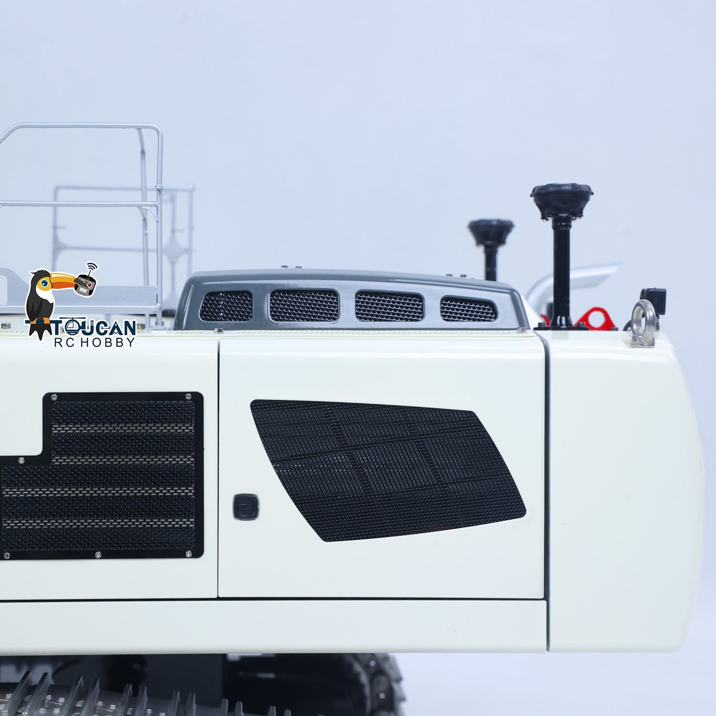 LESU LR956 1/14 Metal RC Excavator B0040 3-arm Hydraulic Digger Brushless Motor Lighting System Dual-Pump Electronic Display Screen for Hobbyists