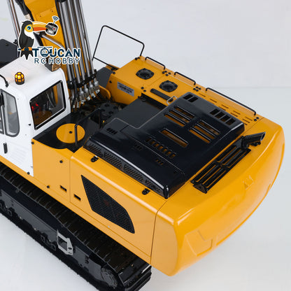 TOUCAN RC HOBBY MTModel 946-3 1/14 Metal RC Hydraulic Excavator Grab Ripper 6-Way Valve Manual Bucket Coupler LCD Screen for Digger Collector