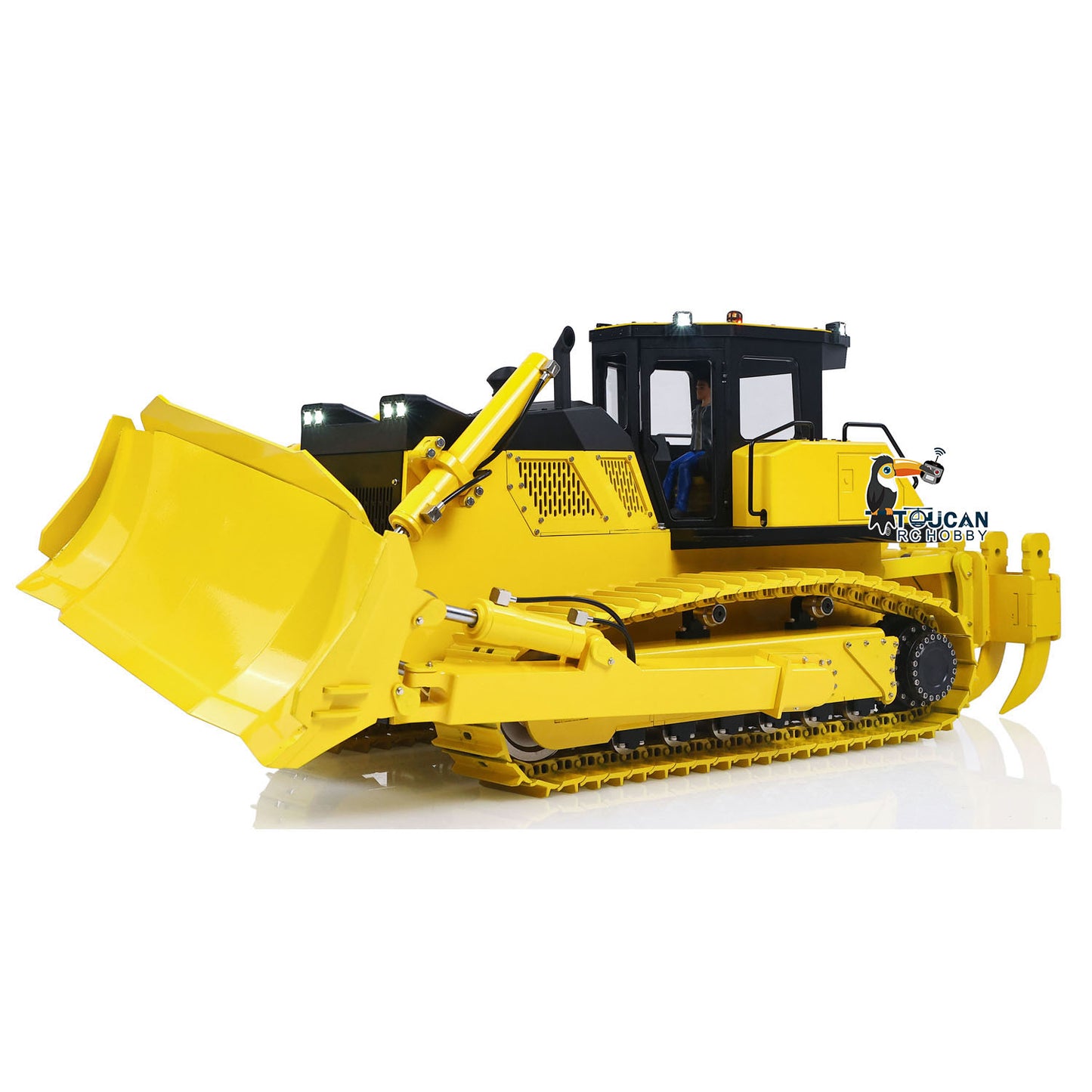 US Stock Metal 1/12 RC Hydraulic Bulldozer D155AX RTR Heavy Dozer Model 7 Way Valve 1.0L Oil Pump 5 Plows Radio Master TX15 Radio Battery