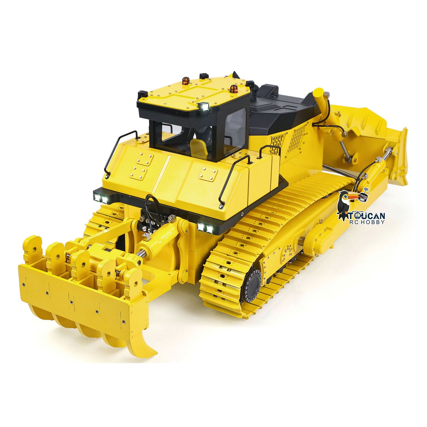 US Stock Metal 1/12 RC Hydraulic Bulldozer D155AX RTR Heavy Dozer Model 7 Way Valve 1.0L Oil Pump 5 Plows Radio Master TX15 Radio Battery