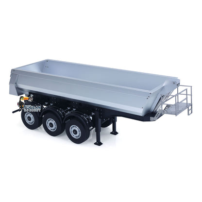 US Stock 26.1Inches KABOLITE 1/14 Metal Radio Control Semi Trailer Dumper Electric Lifting for RC Tractor Truck SC 770S Light Support Leg