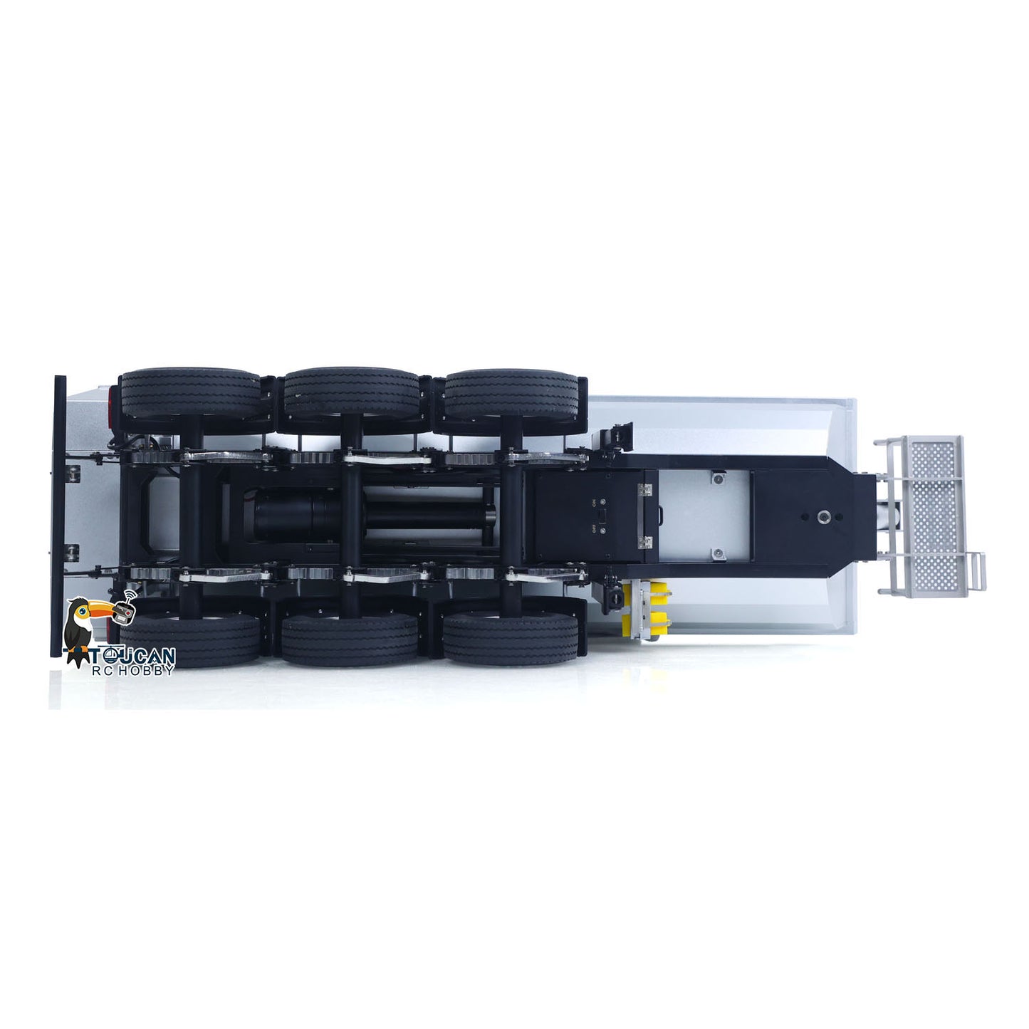 US Stock 26.1Inches KABOLITE 1/14 Metal Radio Control Semi Trailer Dumper Electric Lifting for RC Tractor Truck SC 770S Light Support Leg