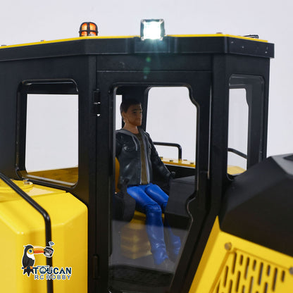 TOUCAN RC HOBBY Fast Free Shipping for EU Metal 1/12 Remote Control Hydraulic Bulldozer D155AX RTR Heavy Dozer Model 7 Way Valve 3.0L Oil Pump 5 Plows Radio Master TX15 Radio Battery