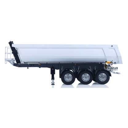 LESU A0069 1/14 Metal RC Trailer with Electric Legs Taillight Clearance Lamp for RC Tractor Truck Construction Vehicle Enthusiast